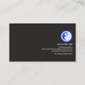 Verticale Red Column Stripe Manpower Consultant Visitekaartje (Achterkant)