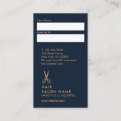 Verticale referentiekaart voor minimalistisch haar visitekaartje (Achterkant)