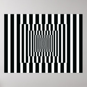 Verticale reflecties op kunst zwart en wit poster