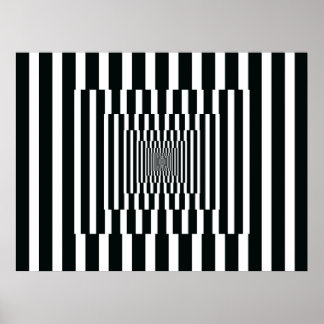 Verticale reflecties op kunst zwart en wit poster