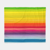 Verticale regenboog gekleurd in strips fleece deken (Voorkant (Horizontaal))