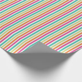 Verticale regenboog strepen, kleurrijke retro cadeaupapier (Hoek)