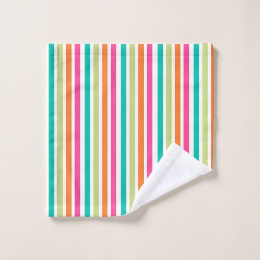 verticale regenboog strepen, kleurrijke retro-mult bad handdoek (Wasdoekje)