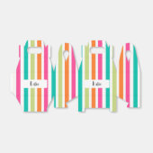 verticale regenboog strepen, kleurrijke retro-mult bedankdoosjes (Uitgevouwen)