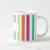 verticale regenboog strepen, kleurrijke retro-mult grote koffiekop (Rechts)