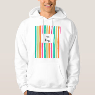 verticale regenboog strepen, kleurrijke retro-mult hoodie