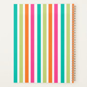 verticale regenboog strepen, kleurrijke retro-mult planner (Achterkant)