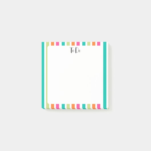 verticale regenboog strepen, kleurrijke retro-mult post-it® notes (Voorkant)