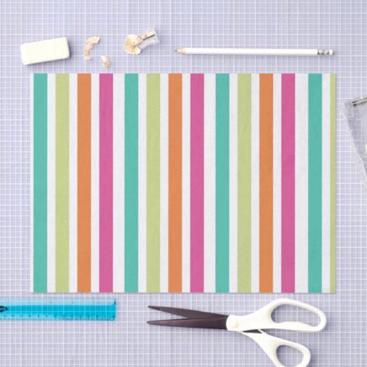 verticale regenboog strepen, kleurrijke retro-mult tissuepapier (Craft)