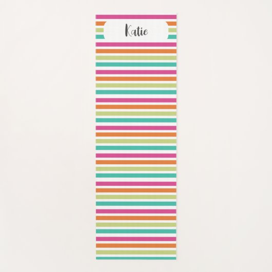verticale regenboog strepen, kleurrijke retro-mult yogamat (Voorkant)