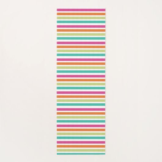 verticale regenboog strepen, kleurrijke retro-mult yogamat (Achterkant)