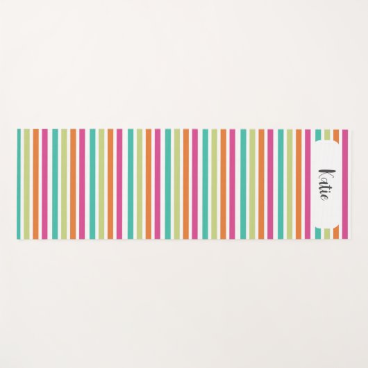 verticale regenboog strepen, kleurrijke retro-mult yogamat (Voorkant (horizontaal))