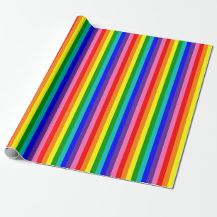 Verticale regenboog trots vlag met acht strepen cadeaupapier