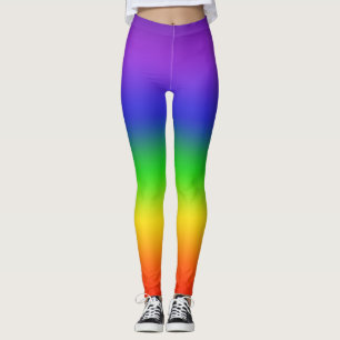Verticale regenbooggradiënt leggings
