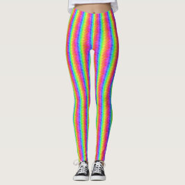 Verticale regenboogstreep All-Over-Print Leggings