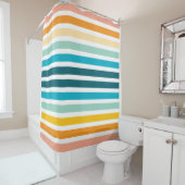 Verticale regenboogstrepen douchegordijn (In situ)