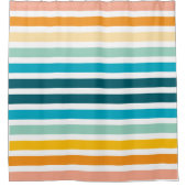 Verticale regenboogstrepen douchegordijn (Voorkant)