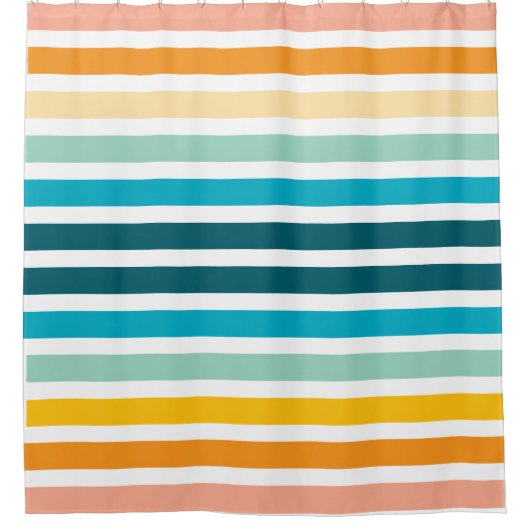 Verticale regenboogstrepen douchegordijn (Voorkant)