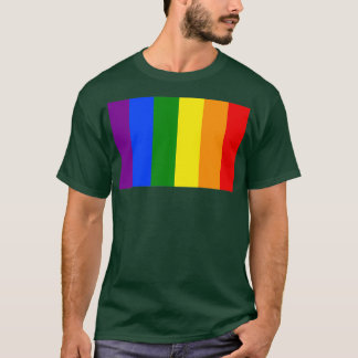 Verticale regenboogstrepen t-shirt