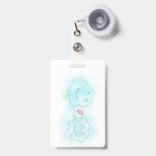 VERTICALE, RETRACTABLE - CLOUD LOVE BADGE (Front with Retractable)