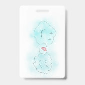 VERTICALE, RETRACTABLE - CLOUD LOVE BADGE (Front)