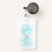 VERTICALE, RETRACTABLE - CLOUD LOVE BADGE (Voorkant met intrekbare)