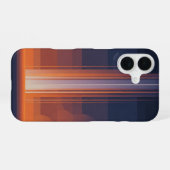 Verticale Retro Kosmische Balken iPhone 16 Hoesje (Achterkant horizontaal)