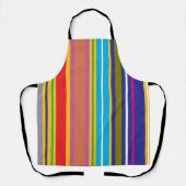 Verticale Retro Strepen Kleurrijke Schort (Voorkant)