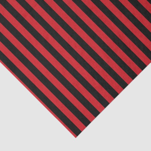 Verticale rode en zwarte strepen tissuepapier (Detail)