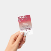 Verticale Rode Grijze Pers Personeel Identificatie Badge (Handheld)