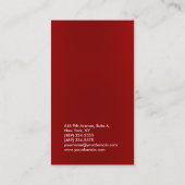 Verticale rode kleur professionele moderne eenvoud visitekaartje (Achterkant)