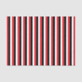 Verticale rode, zwarte en witte strepen tissuepapier (Voorkant)