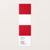 Verticale Rood Witte Trendy Manager Consultant Visitekaartje (Buitenkant ongevouwen)