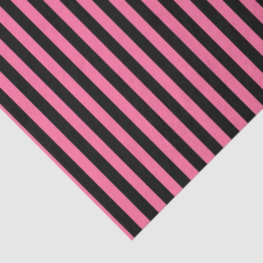 Verticale roze en zwarte strepen tissuepapier (Detail)