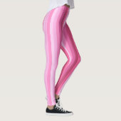 Verticale roze gradiënt stripe Patroon Leggings (Rechts)