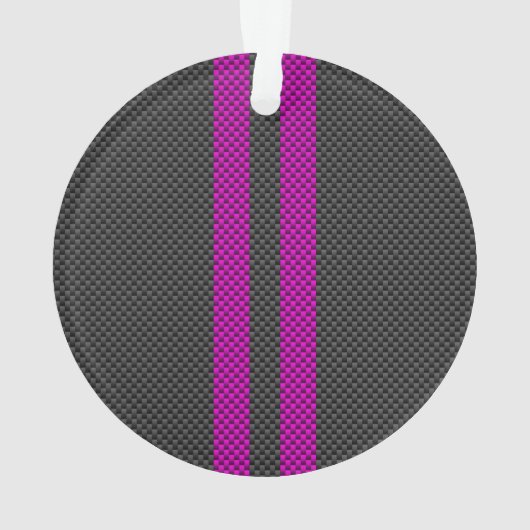 Verticale roze racestrepen in koolstofvezelstijl ornament (achterkant)