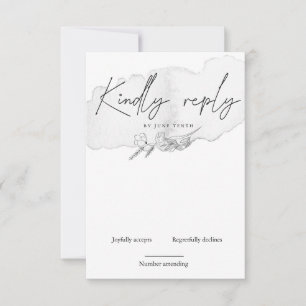 Verticale RSVP-kaart met Natuur charteren RSVP Kaartje