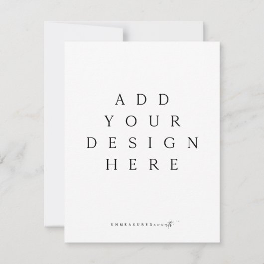 Verticale RSVP-kaarten/-behuizingen Kaart (Achterkant)