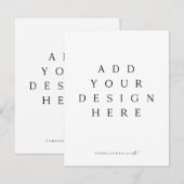 Verticale RSVP-kaarten/-behuizingen Kaart (Voorkant / Achterkant)