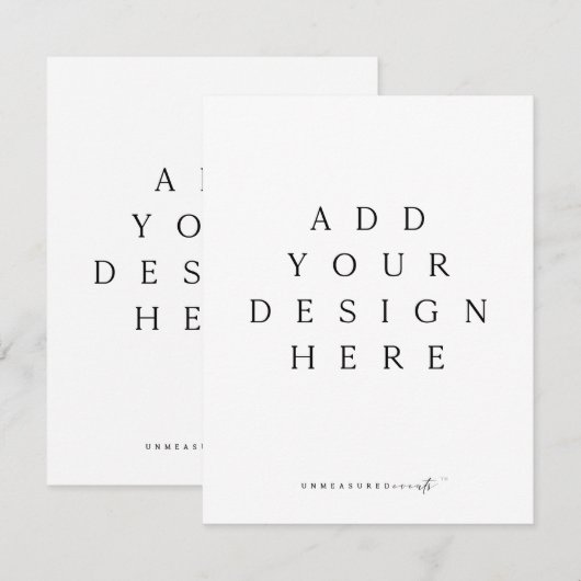 Verticale RSVP-kaarten/-behuizingen Kaart (Voorkant / Achterkant)