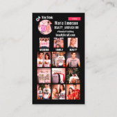 Verticale rug persoonlijke professionele instag ti visitekaartje (Achterkant)