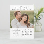 Verticale rustieke kalender Sla de datum Kaart op (Staand voorkant)