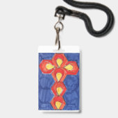 Verticale schuifbalk voor kruisbewegingen badge (Voorzijde met lanyard)