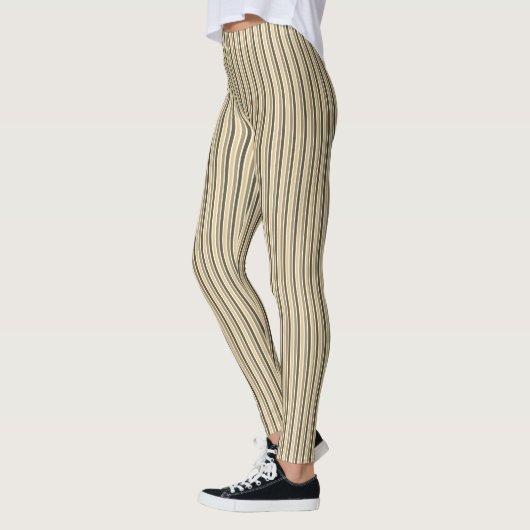 Verticale sepia-strepen leggings (Links)