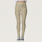 Verticale sepia-strepen leggings (Voorkant)
