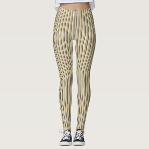 Verticale sepia-strepen leggings