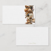 Verticale Shell Border Place Cards Plaatskaartje (Voorkant / Achterkant)