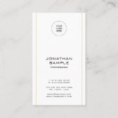 Verticale Sjabloon Moderne elegant Upload uw Logo Visitekaartje (Achterkant)