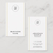 Verticale Sjabloon Moderne elegant Upload uw Logo Visitekaartje (Voorkant / Achterkant)