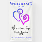 Verticale Sjabloon verbonden hartenfamilie reünie Spandoek (Verticaal)